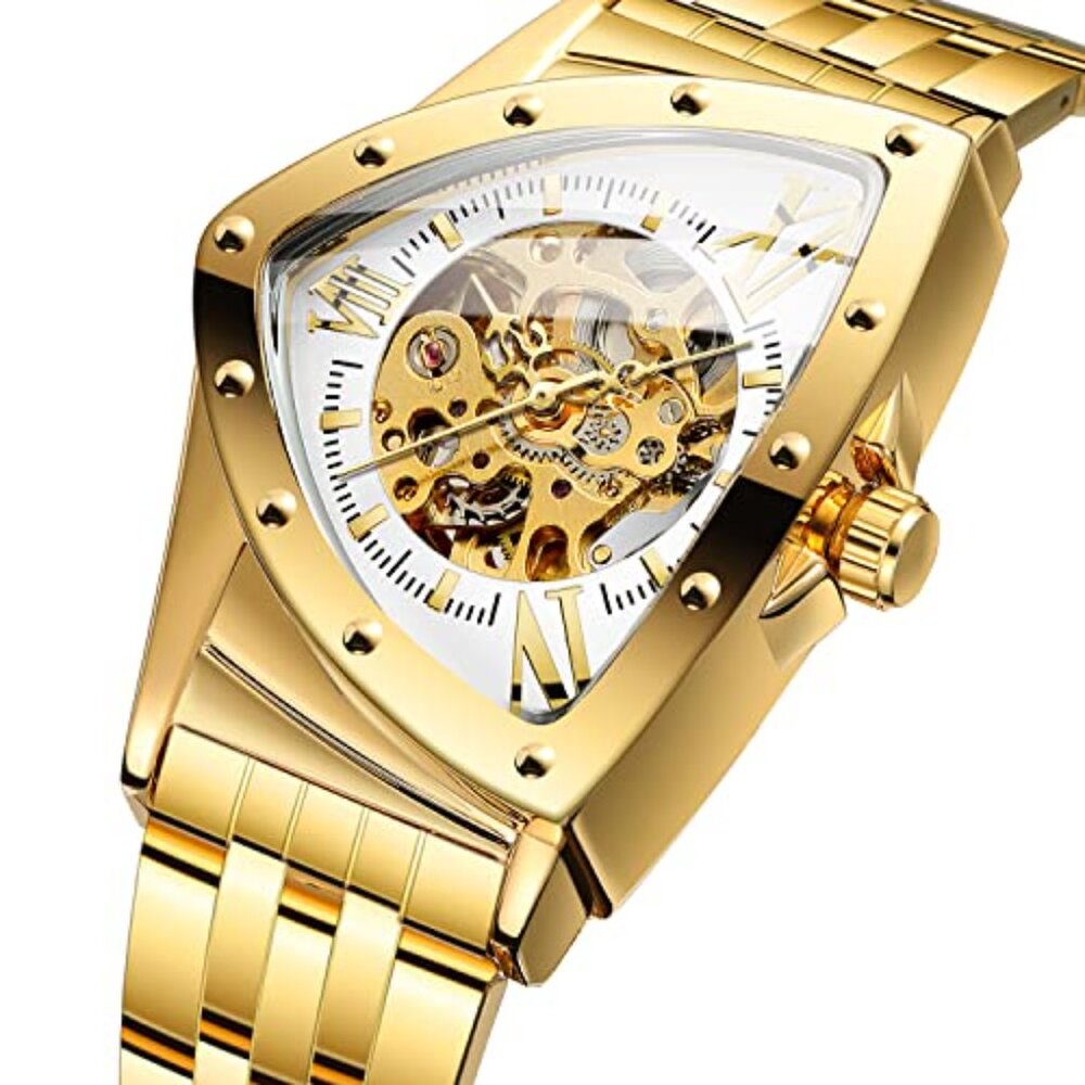 Men's Automatic Skeleton Watch Stainless Steel Wa… - image 3